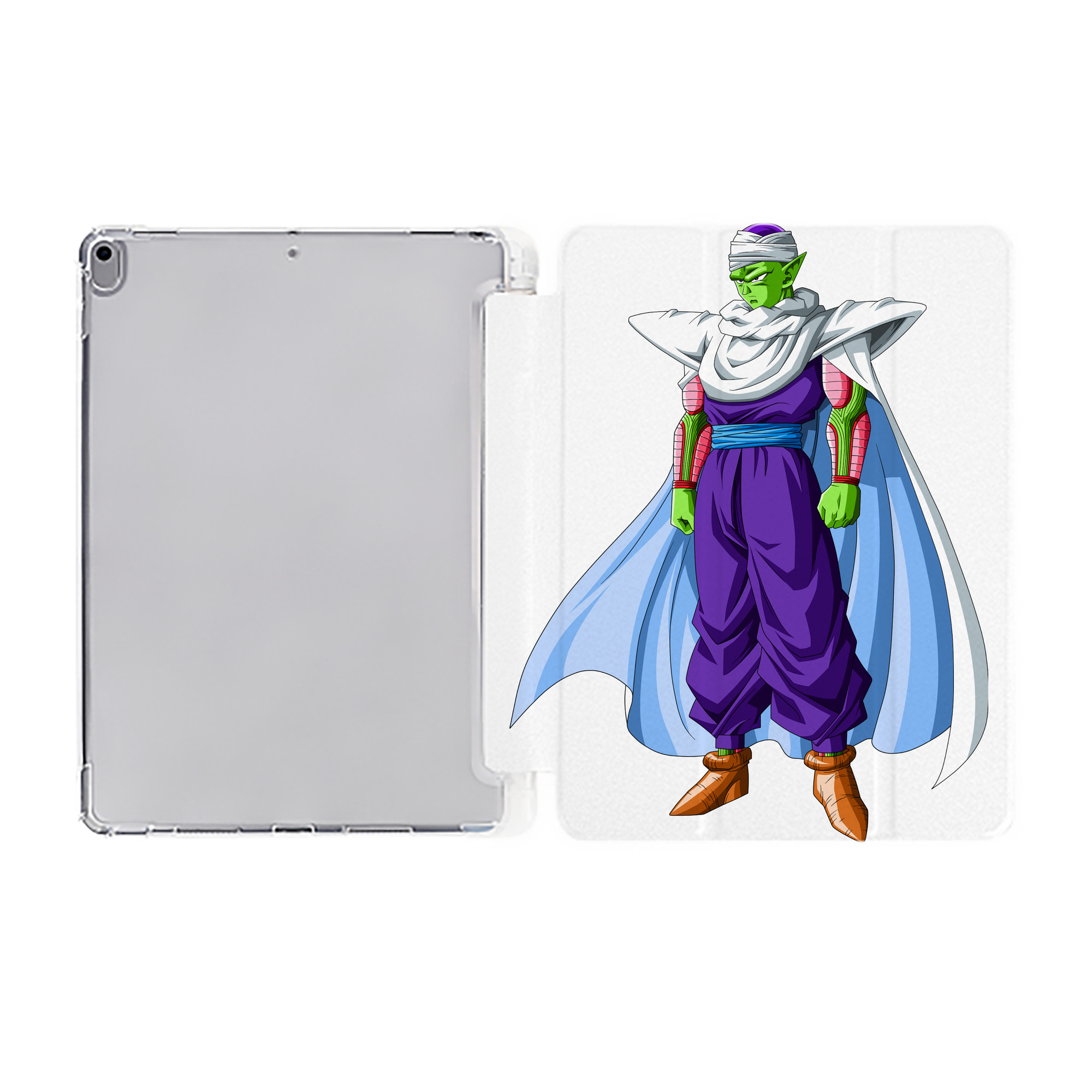 （画像用） ドラゴンボール ピッコロ DRAGON BALL Piccolo IPad ケース ペン収納付き 三つ折りスタンド PUレザー×シリコン 対応機種9.5/10.5/10.9インチ